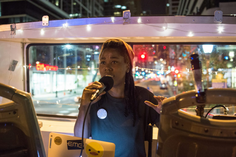 Double Decker Music Series concert, photo by Scott Troyan