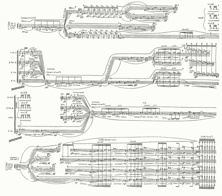 Excerpt from the score of Black Angels