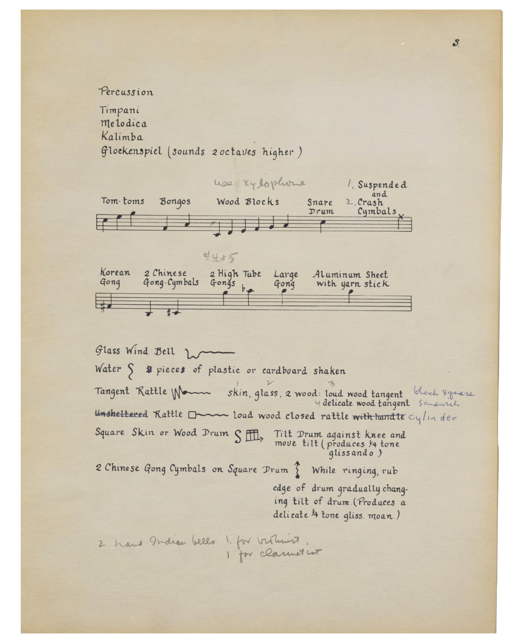 Lords of Persia Percussion Info Sheet Bowerbird Dlugoszewski