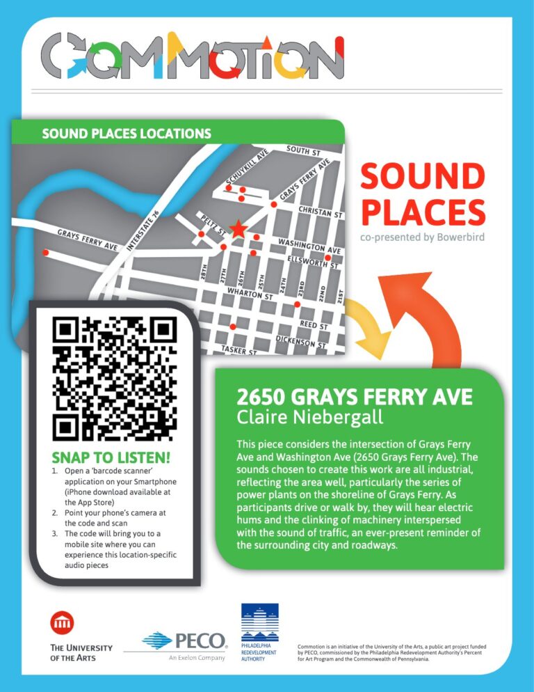 Sound Places location posters (PDF). Page 13 is the Grays Ferry Power Plant poster for Choir for Handheld Recorder