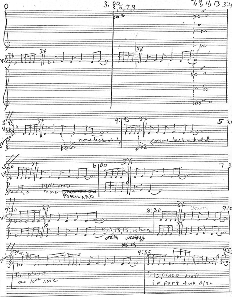 Manuscript of Femenine (excerpt)